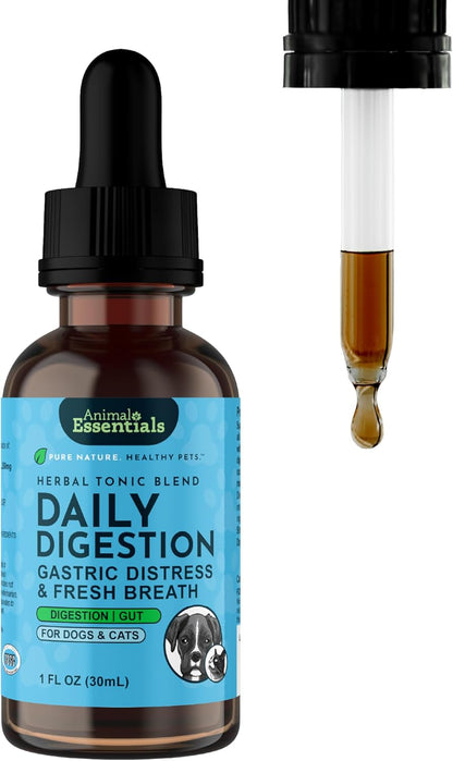 Animal Essentials Herbal Tonic Blend Daily Digestion Gastric Distress & Fresh Breath for Dogs & Cats - 1-oz - Dog