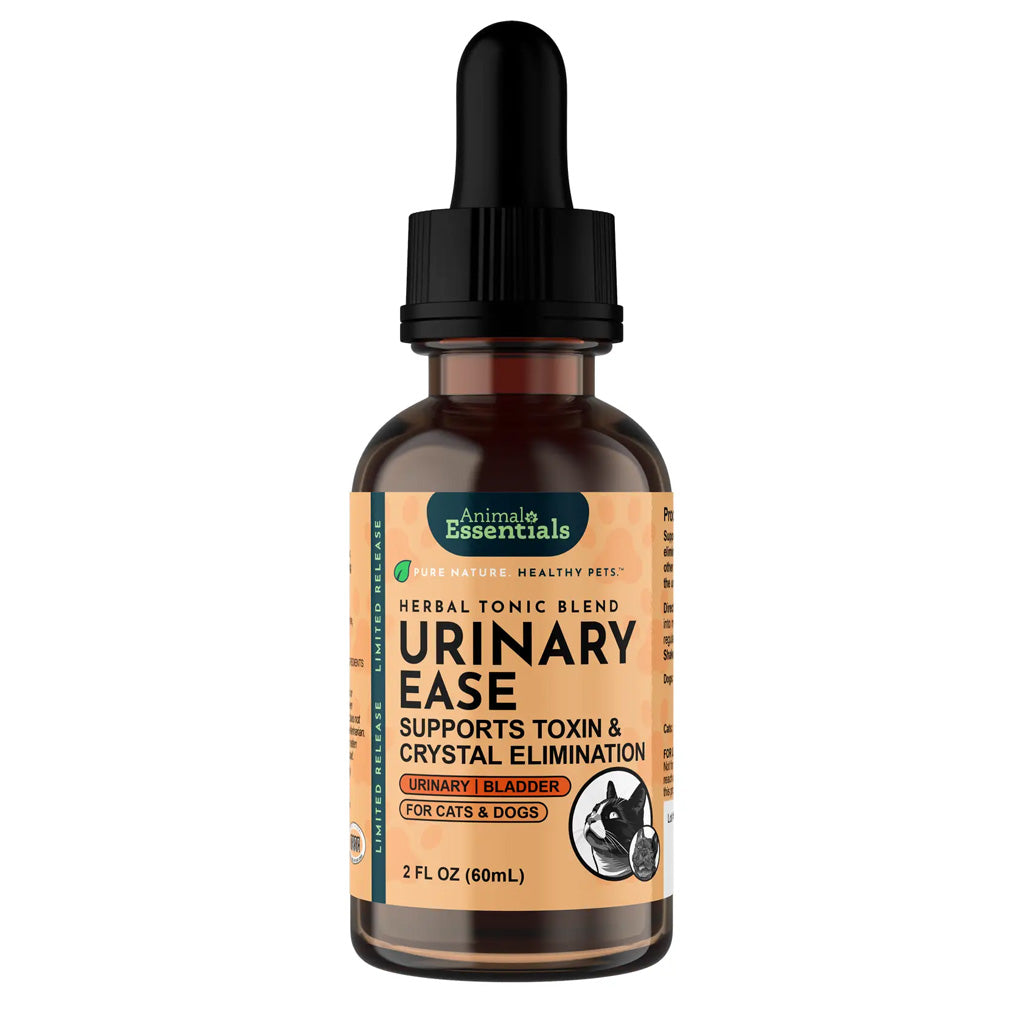 Animal Essentials Herbal Tonic Blend Healthy Urinary Ease Supports Toxin & Crystal Elimination for Dogs & Cats, 2-oz Dog Supplements & Vitamins.