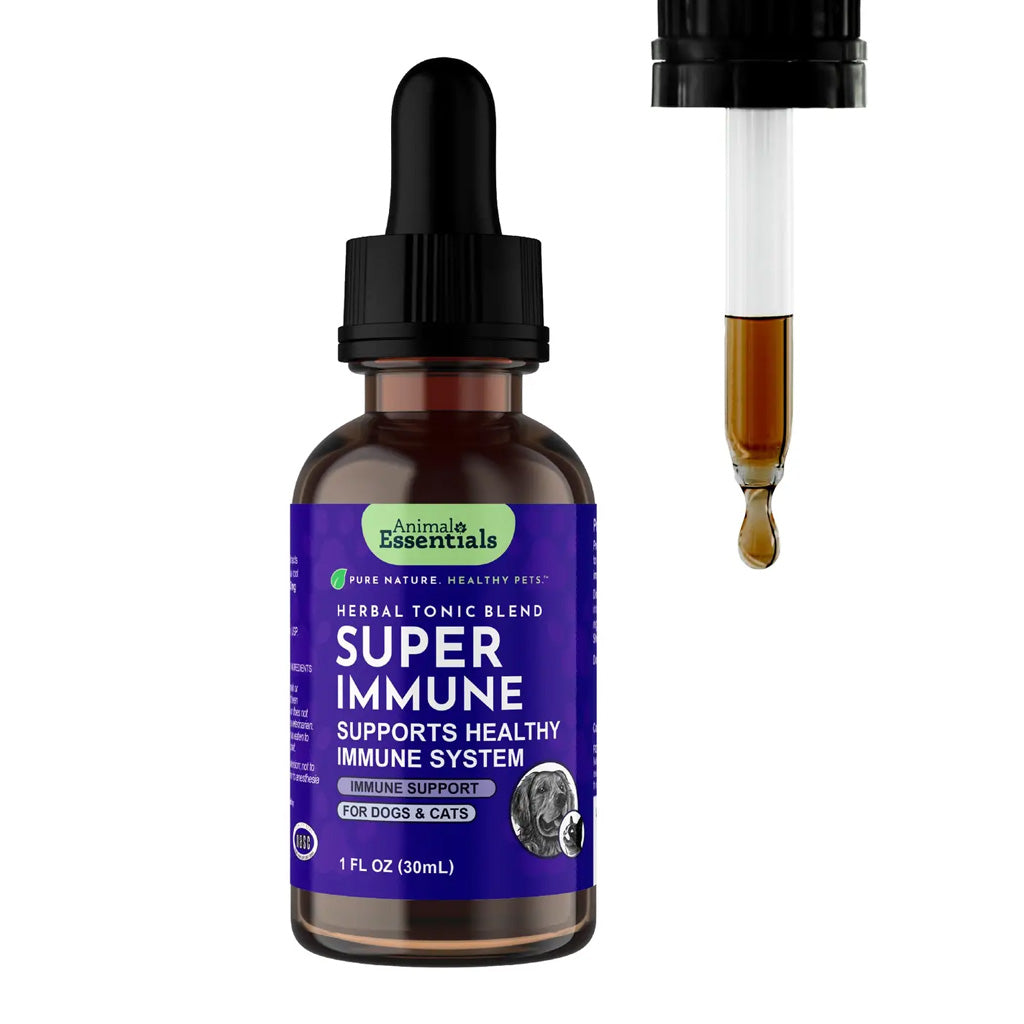 Animal Essentials Herbal Tonic Blend Super Immune Supports Healthy Immune System for Dogs & Cats - 1-oz - Dog
