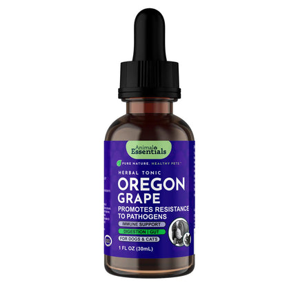 Animal Essentials Herbal Tonic Oregon Grape Promotes Resistance to Pathogens for Dogs & Cats - 1-oz - Dog Supplements &