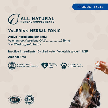 Animal Essentials Herbal Tonic Valerian Promotes Calm & Relaxation for Dogs & Cats - Dog Supplements & Vitamins 6