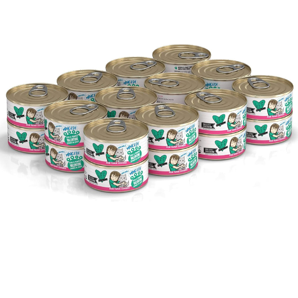 BFF Tuna & Pumpkin Valentine Dinner in Gravy Minced Grain-Free Wet Cat Food, 5-oz, 24pk