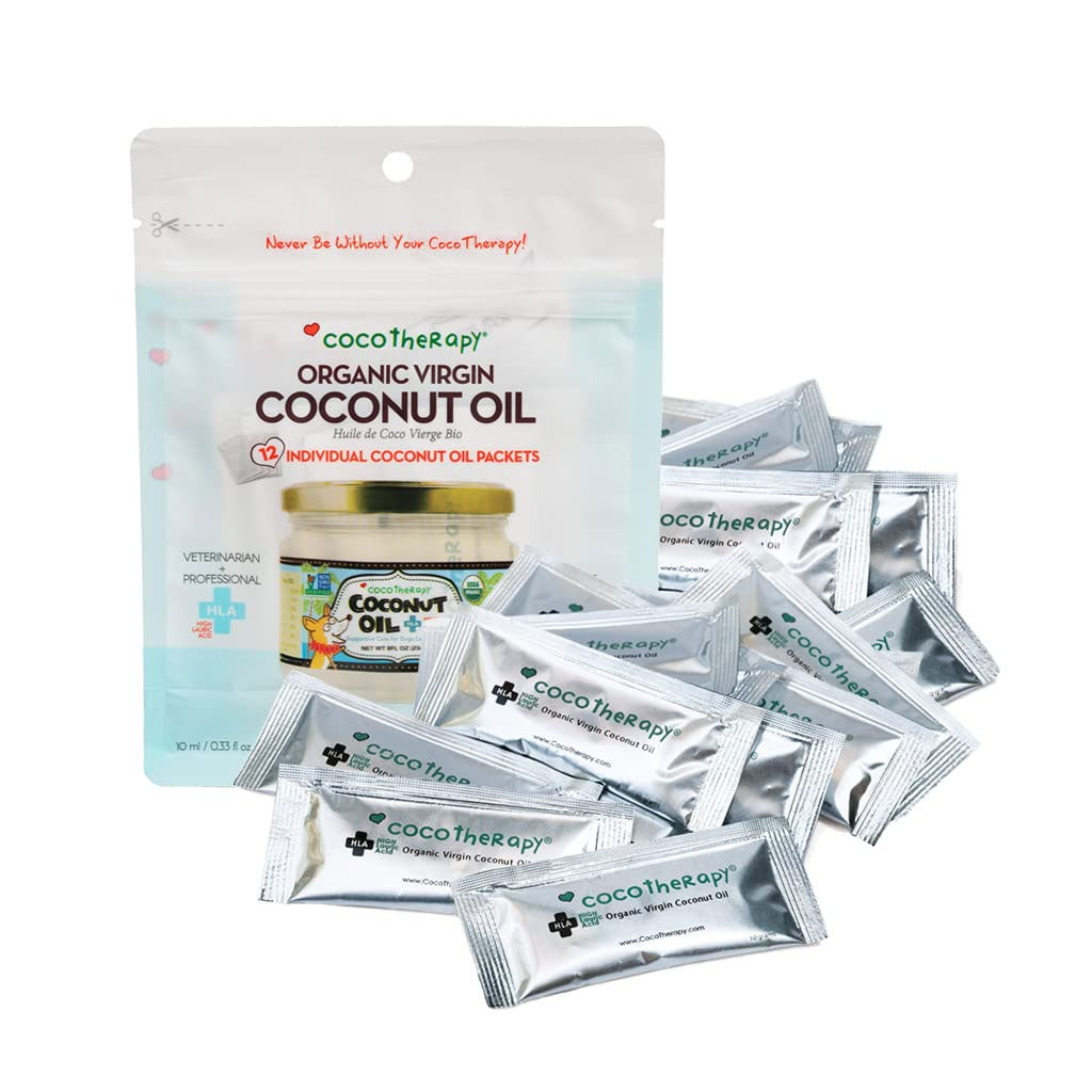 Cocotherapy Virgin Coconut Oil Supportive Care for Dogs Cats & Birds - 12-count packet - Pet Vitamins & Supplements 11