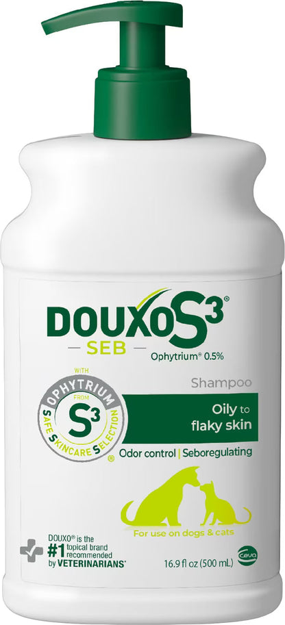 Douxo S3 SEB Odor-Control Seboregulating Dog & Cat Shampoo - 16.9 oz - Medicated Shampoos & Sprays 2