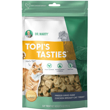 Dr. Marty Freeze Dried Raw Cat Treat Bundle - Chicken Liver Chicken Breast and Salmon - Cat Treats 4