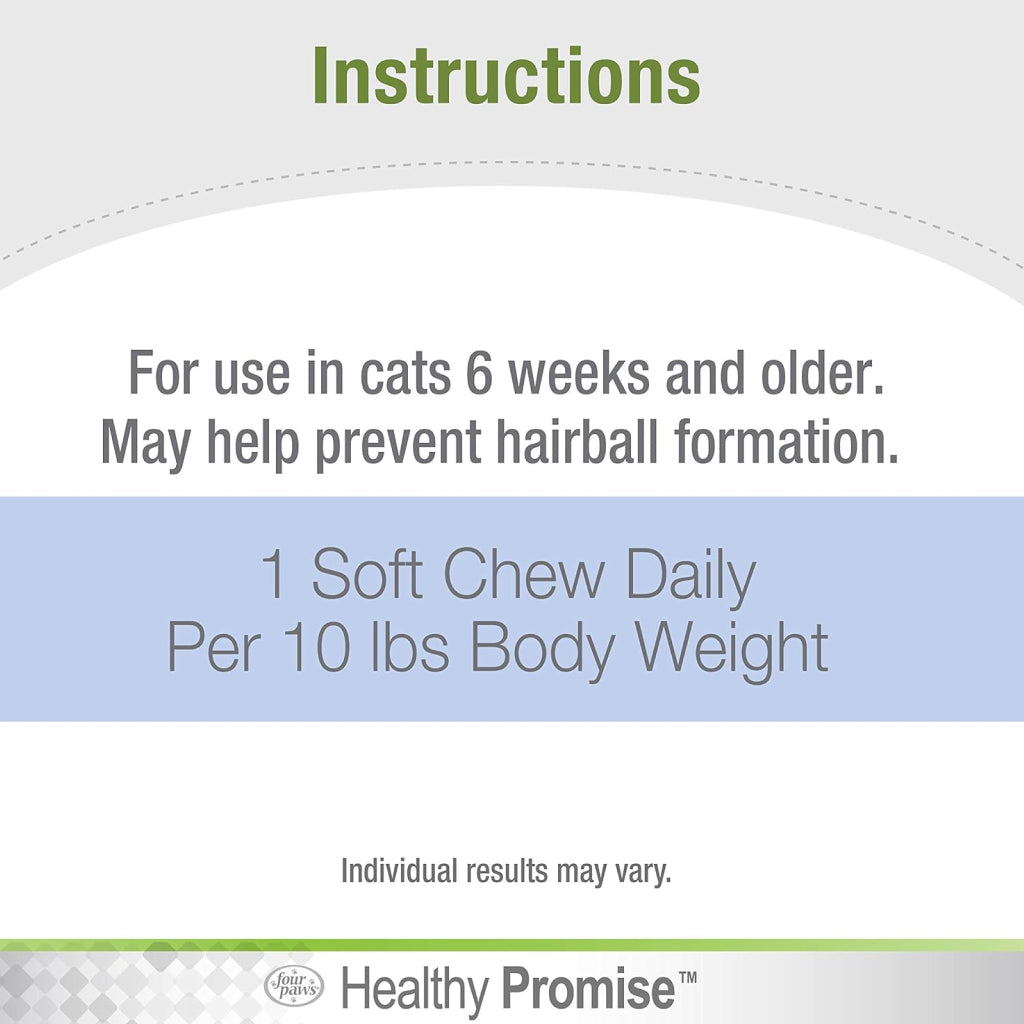 Four Paws Healthy Promise Hairball Control Soft Chews For Cat (90 ct)
