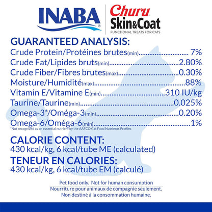 Inaba Churu Skin & Coat Variety Pack Lickable Treat for Cats