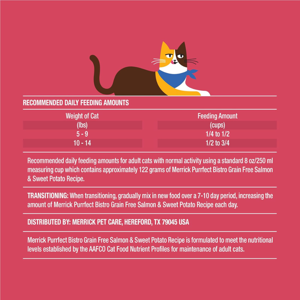 Merrick Purrfect Bistro Grain Free Salmon & Sweet Potato Recipe Dry Cat Food - Cat Food 6
