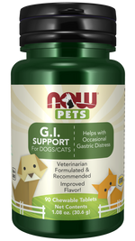 NOW Pets GI Support Dog & Cat Supplement 90 ct - Dog & Cat Supplements & Vitamins 1
