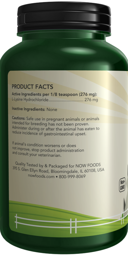 NOW Pets L-Lysine for Cats 8 oz. Powder - Cat Supplements & Vitamins 3