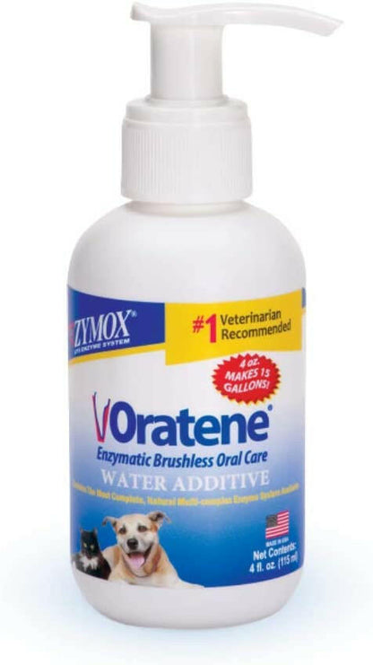 Zymox Oratene Enzymatic Water Additive Liquid for Dogs & Cats - 4 fl oz