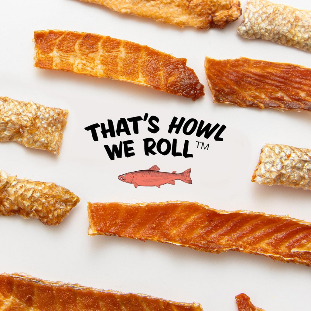 Polkadog Salmon Skins Shorties Smoked Salmon Jerky (3 oz) - Dog Treats 3