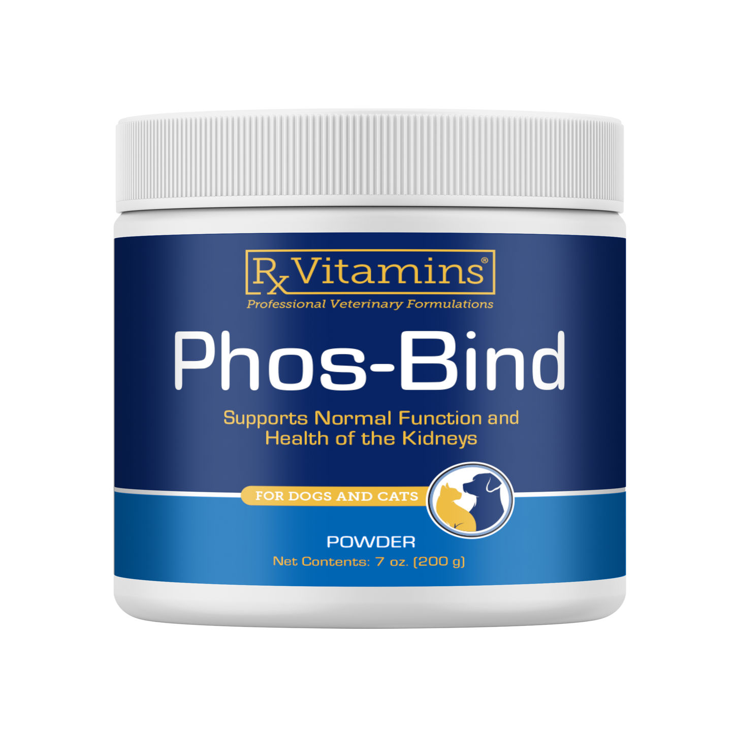 Rx Vitamins Phos-Bind Kidney Support Supplement For Dogs & Cats - 200g - Dog & Cat Supplements & Vitamins 1