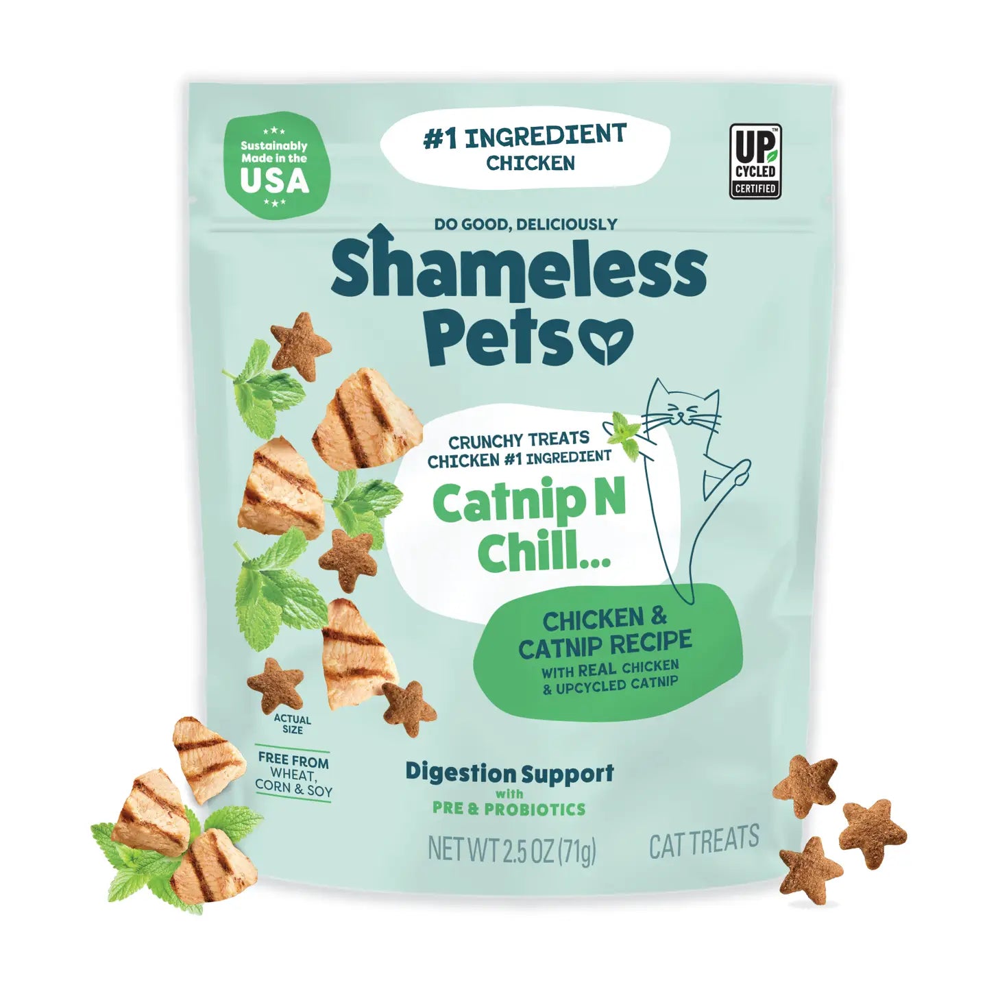 Shameless Pets Catnip N Chill Crunchy Treats for Cats (2.5 oz) - Cat Biscuits & Crunchy Treats 1