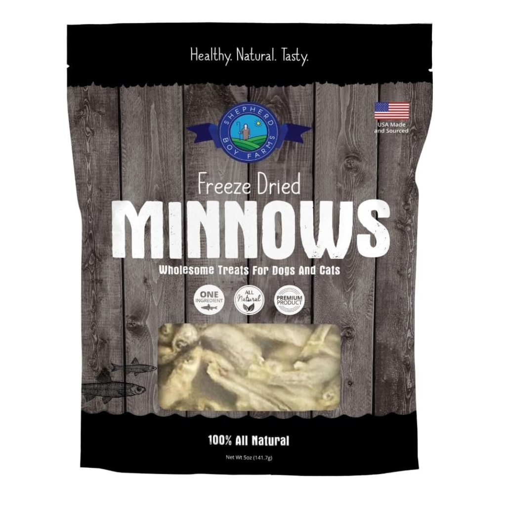 Shepherd Boy Farms Freeze Dried Minnows Treats for Dogs & Cats - 5 oz - Dog & Cat Treats 4