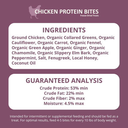 Steve’s Real Food Chicken Protein Bites Gut Boosting Bites for Cats & Dogs (4 oz) - Cat Food 6