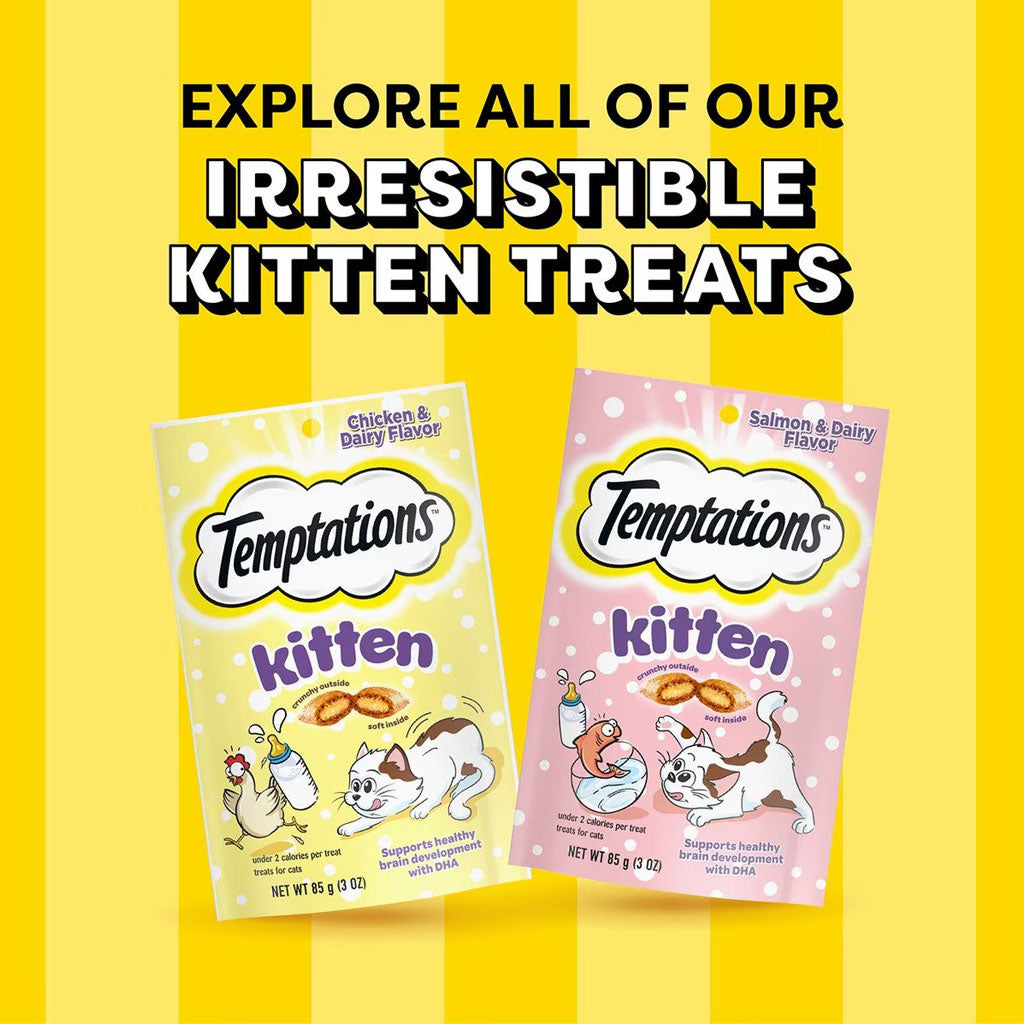 Temptations Chicken Flavor Crunchy & Soft Kitten Treats