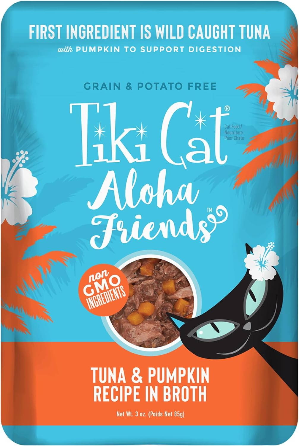 Tiki Cat Aloha Friends Tuna Pumpkin - 3 oz pouches; case of 12 - Cat Food 7