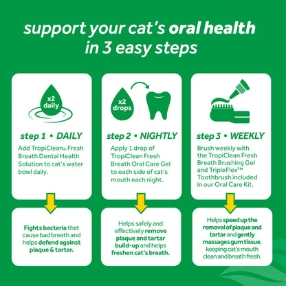 TropiClean Fresh Breath Dental & Oral Care Brushing Gel for Pets -2oz