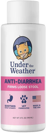 Under the Weather Anti-Diarrhea Liquid for Cats 4-oz - Dog & Cat Digestive & Probiotics Supplements 1