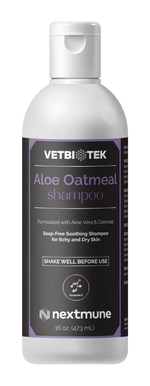 VetBiotek Aloe & Oatmeal Soothing Soap-Free Shampoo For Pets - 16-oz - Pet Shampoo & Conditioner 1