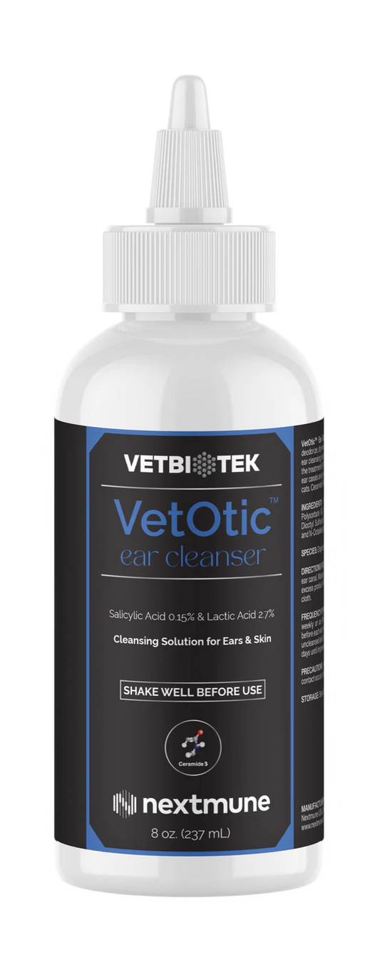 VetBioTek VetOtic Ear Cleansing Solution For Pets - 8-oz - Dog & Cat Ear Care 1
