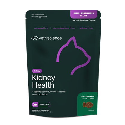 VetriScience Renal Essentials Kidney Supplement for Cats (120 Bite-Sized Chews) - Cat Supplements & Vitamins 3